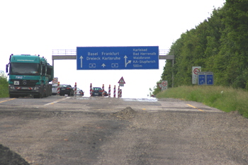 Autobahn A8 Karlsruhe Stuttgart Vollausbau Anschlußstelle Karlsbad 01