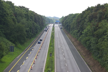 Autobahn Vollsperrung A52 Ruhrtalbrücke Mintard 93