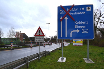 Autobahnbrücke Mainz-Mombach - Wiebaden-Schierstein Brückenhebung 52