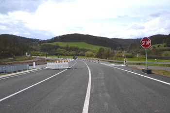 Autobahnneubau A44 Lückenschluß Kassel Eschwege Eisenach Ringgau Sontra Anschlußstelle 47