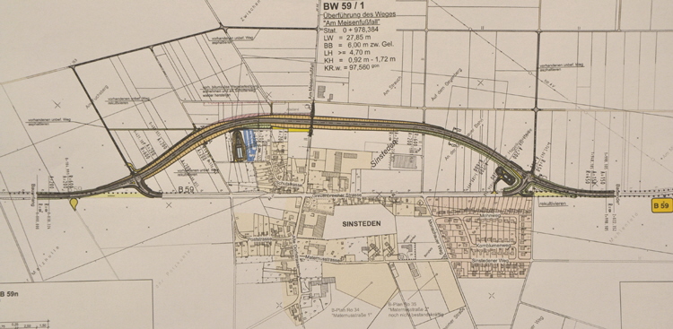 B59 Ortsumgehung Rommerskirchen Sinsteden Autobahn A 540 20