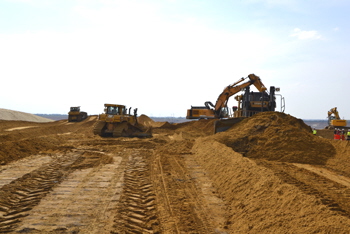 Baggerquerung Großgerät Stahlkoloss Braunkohle Tagebau Garzweiler II Jüchen Neue Autobahn A44n 31