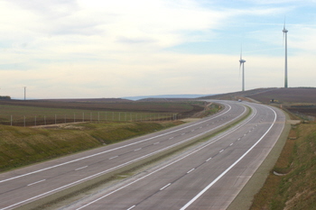 Bundesautobahn Neubau A 71 Südharz - Artern DEGES Windräder 0