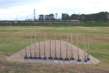 Bundesstraße B 58 Ortsumfahrung Wesel Spatenstich Rheinbrücke S