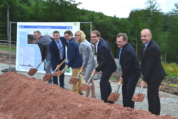 Bundesverkehrsminister Alexander Dobrindt Spatenstich Autobahn 21