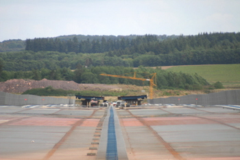 Hochmoselbrücke Brückenschlag B50n Bundesstraße Lösnich Erden Ürzig Zeltingen-Rachtig Hunsrück Eifel Widerlager 46