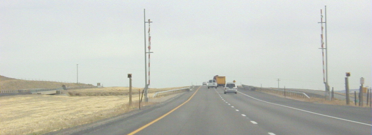 Interstate I-80 Lincoln Highway USA Autobahn Amerika Wyoming 71 Exit Schranke