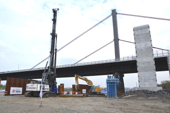 Rheinbrücke Autobahn A1 Leverkusen Köln Brückenneubau 23