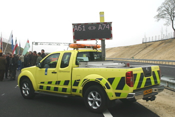 Rijkswaterstaat opening Freigabe der Autobahn A 61 n  A74 snelwegen Lückenschluß verbindingsweg Venlo 1