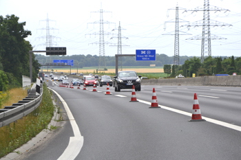 Tour de France Deutschland Autobahnsperrung A 57 Anschlustelle Kaarst Bttgen Neuss 08