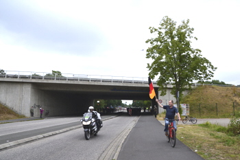 Tour de France Deutschland Autobahnsperrung A 57 Anschlustelle Kaarst Bttgen Neuss 11