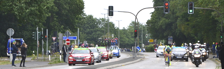 Tour de France Deutschland Autobahnsperrung A 57 Anschlußstelle Kaarst Büttgen Neuss 90