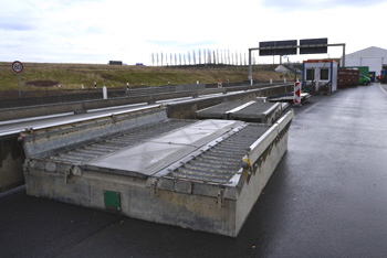 Waschplatz Reifenreinigungsanlage A1 Autobahnrheinbrücke Baubeginn 63